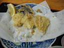 half-eaten kisu-tempura teishoku